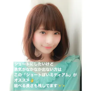 ミディアム linda by neoliveのヘアスタイル