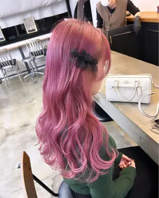 ロング カラー ヘアアレンジ 🎀暖色カラー🎀 ♡yurika♡のヘアスタイル