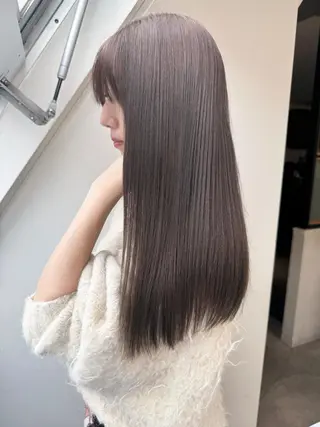 ロング 縮毛矯正🤎髪質改善 カラー🤎めぐみのヘアスタイル