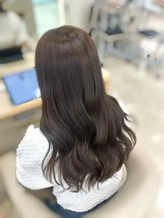ロング カラー 透明感ワンカラー🎀 レイヤー/AOのヘアスタイル