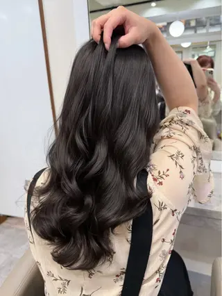 セミロング パーマ 韓国風パーマ/ヘア セット/店長みづきのヘアスタイル