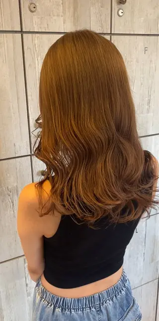 ロング カラー あいさ🤍ムラ無しカ ラー🤍のヘアスタイル