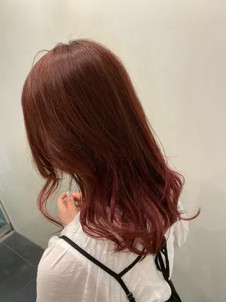 セミロング カラー コテ巻き風パーマ✨ かつみのヘアスタイル