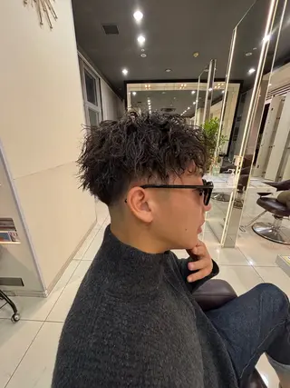 ショート パーマ メンズ メンズサロン/戸塚駅 東口3分/冨田大輝のヘアスタイル