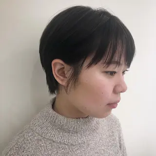 ショート カラー 細めハイライト🩶 ボブ/レイヤーカットのヘアスタイル