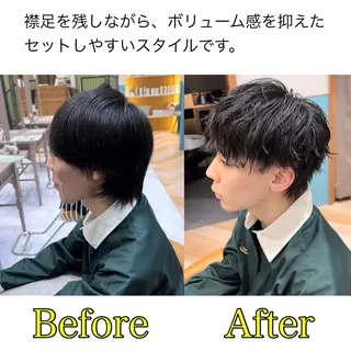 ミディアム メンズ 【池袋店 店長】伊藤 昂樹/曲がる縮毛矯正のヘアスタイル