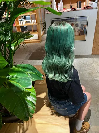 ミディアム Kazusa/艶髪 /ハイトーン🌈のヘアスタイル