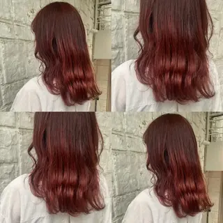 ミディアム カラー カジュアルを女っぽく 𝗮𝘆𝗮𝗰𝗼のヘアスタイル