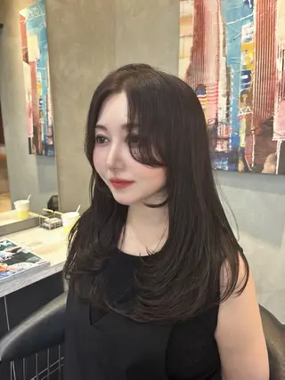 ロング 🩶レイヤー/盛れる 顔まわり🩶フウカのヘアスタイル