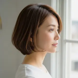 ミディアム カラー パーマ なつみ La  Paceのヘアスタイル
