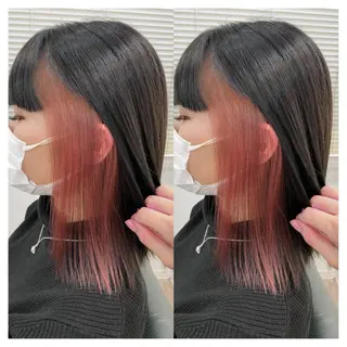 ミディアム カラー 村山 茉衣のヘアスタイル
