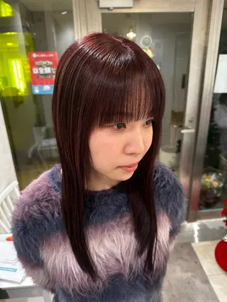 セミロング カラー デザインカラー🎨 下北沢 / 磯部のヘアスタイル