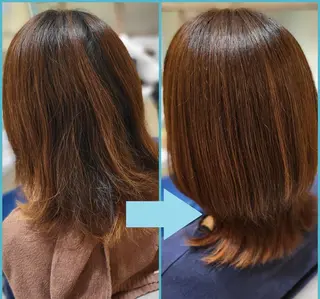 セミロング ヨシダタカシ ☆髪質改善ハリスノフのヘアスタイル