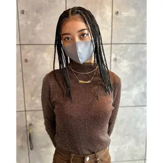 セミロング カラー パーマ ヘアアレンジ メンズ キッズ BRAIDS💎愛子 大人ハイライト💎のヘアスタイル