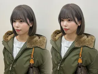 ショート カラー ヘアアレンジ 🩷ひより韓国ヘア/ 艶髪/ワンホン🩷のヘアスタイル