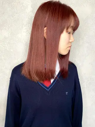 セミロング カラー 艶カラー YOSHIMURAのヘアスタイル