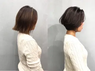 ショート カラー ボブ/ショート/ 白髪染め/メンズ葛西のヘアスタイル