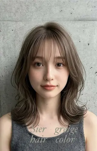 ミディアム カラー M.SLASH 辻 孝志のヘアスタイル