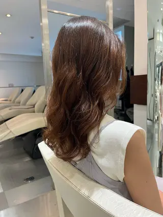 ロング パーマ コテ巻き風パーマ 藤澤　知彌のヘアスタイル