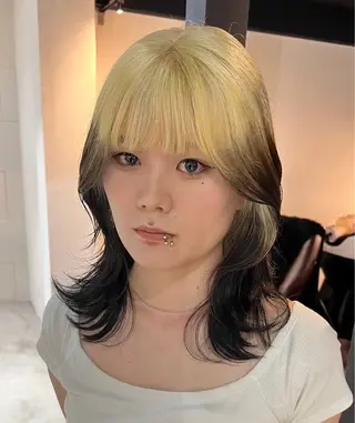 ミディアム カラー ORGN.所属・にちか /似合う個性派カラーのヘアスタイル