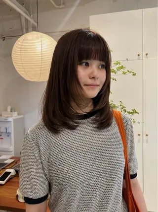 ミディアム 🍑透明感hair ・NENE🍑のヘアスタイル