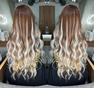 ロング ヘアアレンジ メンズ カラー 韓国ヘアならお任せ♡ 馴染ませ達人👸yuのヘアスタイル