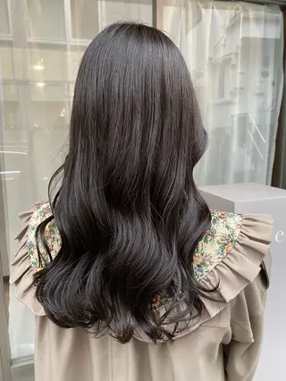 ロング カラー グレージュ/透明感/ 韓国ヘア/RISAのヘアスタイル