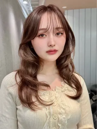 セミロング 大宮🤍縮毛矯正 レイヤー🪽なるのヘアスタイル