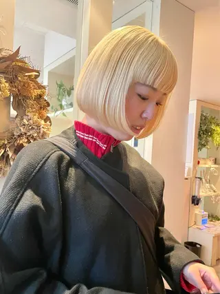 ショート SAUT銀座所属・石川玲菜/ 髪質改善ボブ/メンズのヘアスタイル