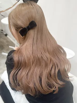 ロング カラー ブリーチ無し透明感 カラー🎀rencaのヘアスタイル