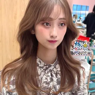 セミロング カラー 顔周り特化/韓国ヘア /レイヤー/吉野幸大のヘアスタイル