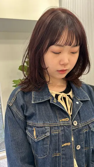 ミディアム カラー じゅわっと暖色カラー 🍊Moemiのヘアスタイル