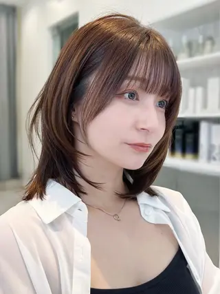 ミディアム ✨上品可愛い 垢抜けカラー/後藤✨のヘアスタイル