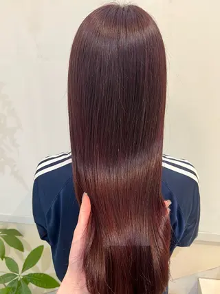 ロング カラー ブリーチしない暖色 カラー🥀杉 優菜のヘアスタイル