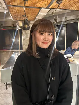 セミロング カラー keen 立川のヘアスタイル