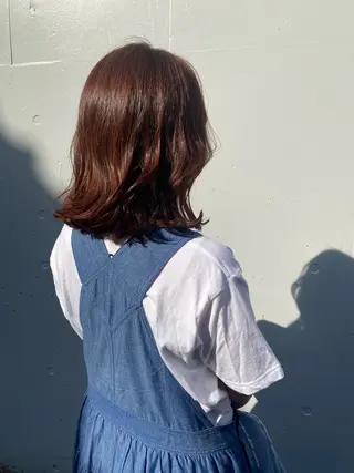 ミディアム カラー les baladins du miroir所属・🍃YURI 🍃のヘアスタイル