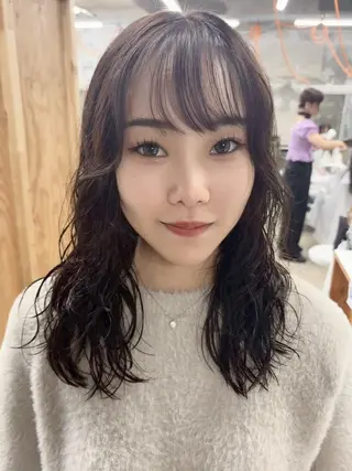 ミディアム パーマ 《ボブ・パーマ》 くりーわ🌰ゆいなのヘアスタイル