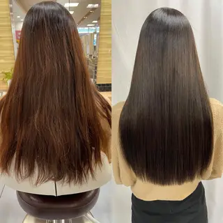 ロング パーマ 髪質改善/縮毛矯正 /ブリーチ矯正/岡部のヘアスタイル