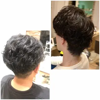 ショート パーマ メンズ 阿部 響香のヘアスタイル