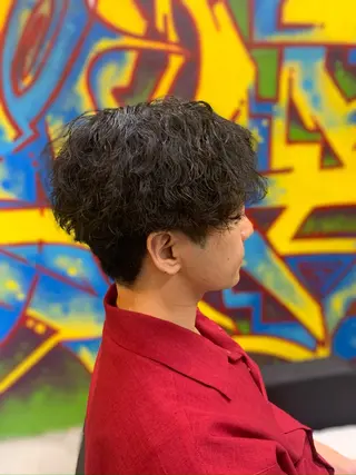 パーマ メンズ ⚡️メンズパーマ特化 mens支持◎/忠地のヘアスタイル