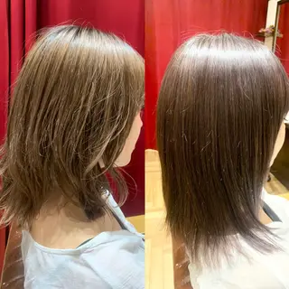 ミディアム カラー 【くせ毛さんのお悩み 解決🍀】栗橋のヘアスタイル
