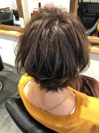 ミディアム パーマ 髪質改善 十河　勇作のヘアスタイル