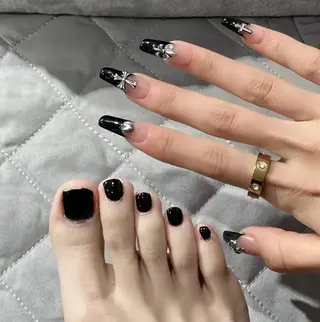 ネイル リボン、ガーリー パーツ放題専門店のネイルデザイン