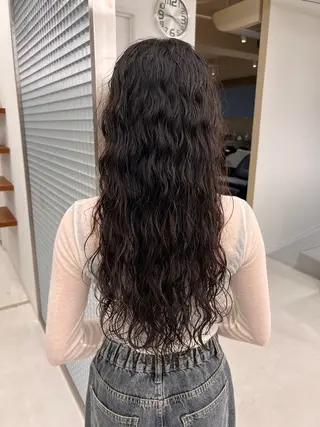 ロング パーマ ミディアム/ロング/ 表参道パーマのヘアスタイル