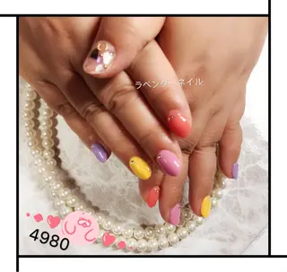 ネイル ラベンダー💖日暮里 ルル💖ネイルのネイルデザイン