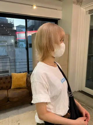 カラー 💥ウルフカット デザインあんな💥のヘアスタイル