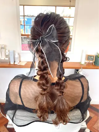 ヘアアレンジ mopa所属・mopa_kaede 暖色カラー/ロングのヘアスタイル