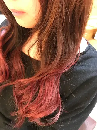 カラー ロング 宮澤  タケル ミディアムヘアのヘアスタイル