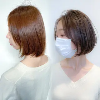 ショート 顔周りレイヤー/ボブ 銀座✨中野まさひろのヘアスタイル