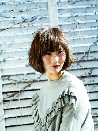 ショート カラー パーマ 池袋センターパート No.1 裕大のヘアスタイル